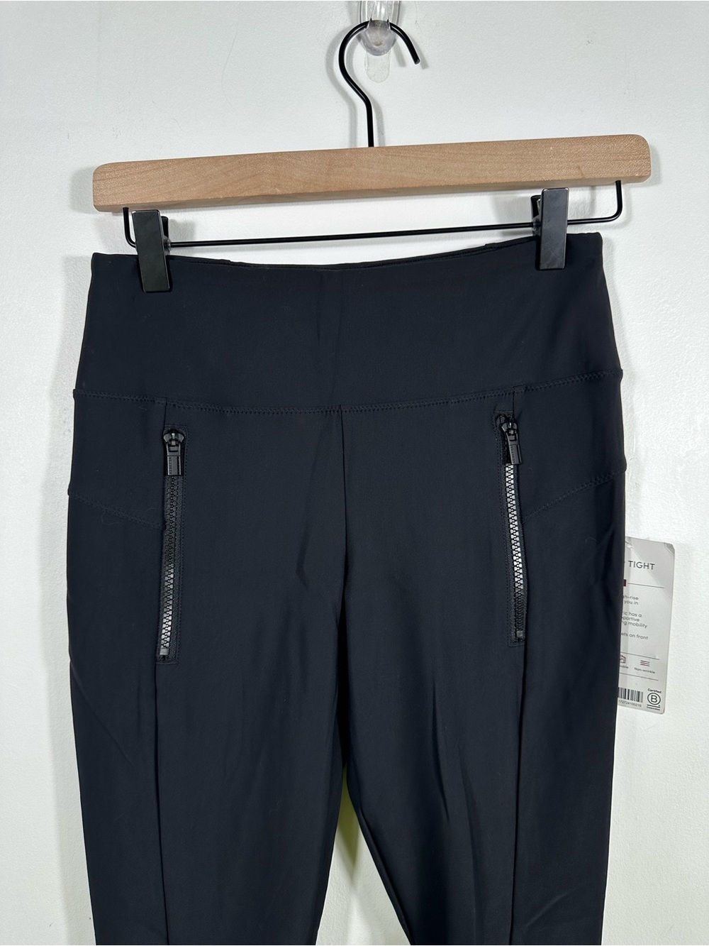 Athleta Stellar Tight Leggings Black High Rise Zip Pocket Women’s XSP - Picture 5 of 11